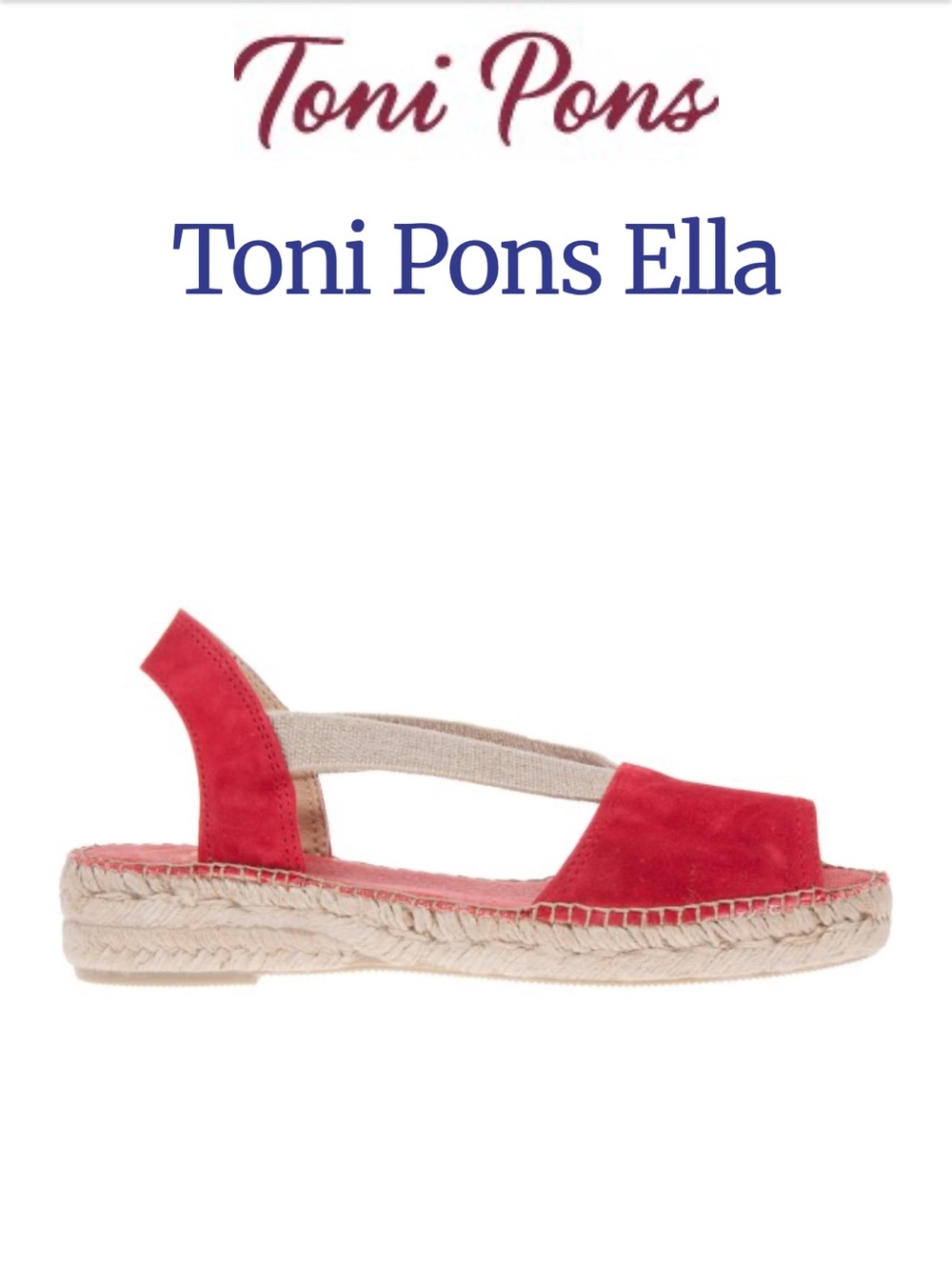 TONI PONS suede leather Espadrille sandals size 42